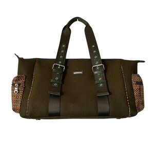 KENNETH COLE Large Moss Green Adjustable Handbag
